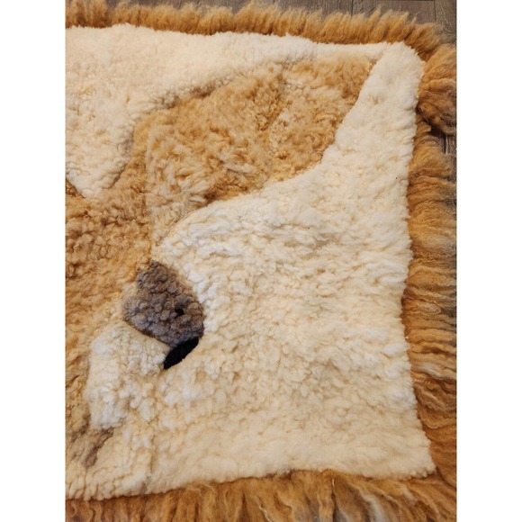 Alpaca Fur Eagle Vintage Fiber Art / Wall Tapestry 38 X 29 Signed 1986 - Picture 6 of 13